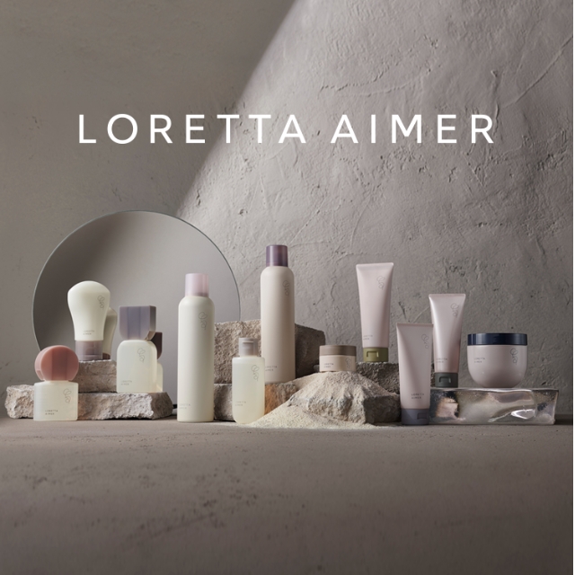 b-exのロレッタエメシリーズが提案する、自分らしさに寄り添うケア＆スタイリング製品の集合イメージ。